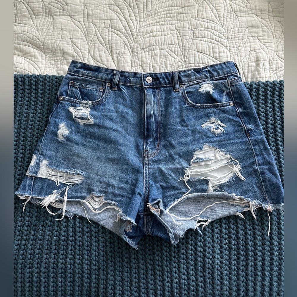 Distressed American Eagle Denim Shorts